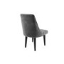 GRADE A1 - Pair of Grey Velvet Ribbed Dining Chairs with Black Legs - Penelope