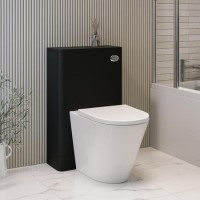 500mm Black Back to Wall Toilet Unit Only - Pendle