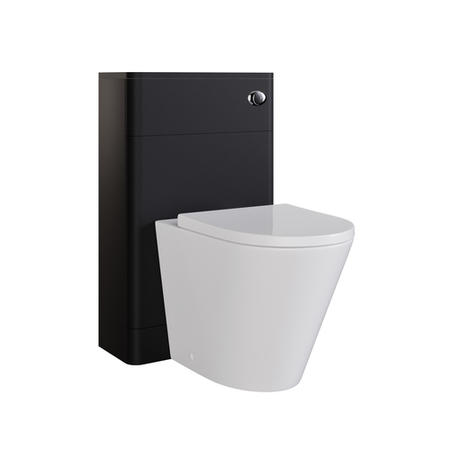 500mm Black Back to Wall Toilet Unit Only - Pendle
