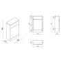 500mm Black Back to Wall Toilet Unit Only - Pendle