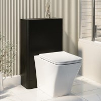 500mm Black Back to Wall Toilet Unit Only - Pendle 500mm Black Back to Wall Toilet Unit Only - Pendle