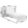 ONLY OPENED - Kids Single White Wooden Bed Frame with Storage Headboard - Pery