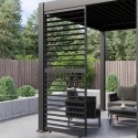 PERG002 Heavy Duty Aluminium Single Slatted Pergola Screen in Charcoal