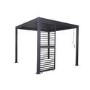 Heavy Duty Aluminium Single Slatted Pergola Screen in Charcoal