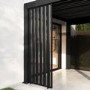 Heavy Duty Aluminium Single Vertical Slatted Pergola Screen in Charcoal