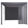 Heavy Duty Aluminium Single Vertical Slatted Pergola Screen in Charcoal