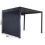 GRADE A1 - Anthracite Fitted Side Screen for Pergola