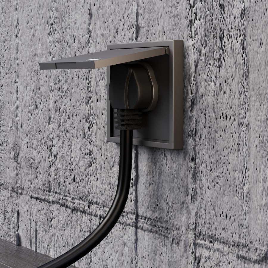 3 x 3m LED Light Heavy Duty Charcoal Aluminium with Automatic Louvred Shutter Roof and Two Textilene Side Panels