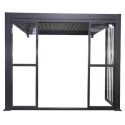 PERG009 Aluminium Glazed Sliding Pergola Doors System in Charcoal