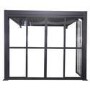 Aluminium Glazed Sliding Pergola Doors System in Charcoal