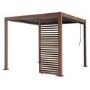 Heavy Duty Aluminium Single Slatted Pergola Screen in Wood Effect