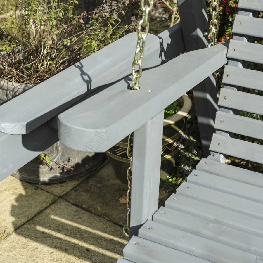 Rowlinson Palermo Garden Swing Seat in Grey Painted Wood