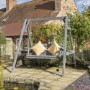 Rowlinson Palermo Garden Swing Seat in Grey Painted Wood