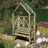 Rowlinson Rustic Wooden Arbour Seat