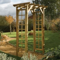 Rowlinson Garden Square Top Arch with Trellis