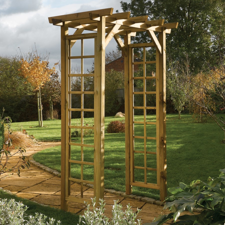 Rowlinson Garden Square Top Arch with Trellis