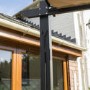 Rowlinson Ventian Outdoor Canopy in Taupe with Black Structure