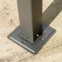 Rowlinson Ventian Outdoor Canopy in Taupe with Black Structure