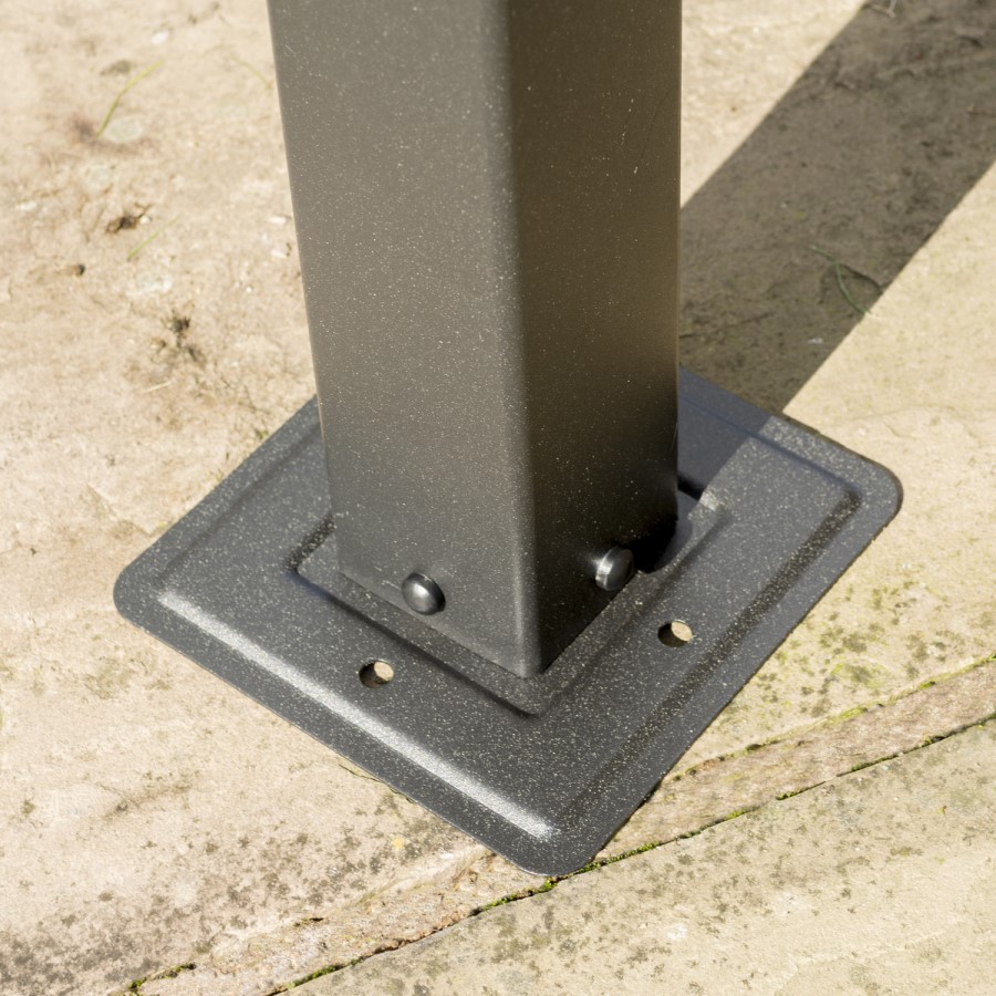 Rowlinson Ventian Outdoor Canopy in Taupe with Black Structure