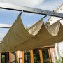 Rowlinson Ventian Outdoor Canopy in Taupe with Black Structure