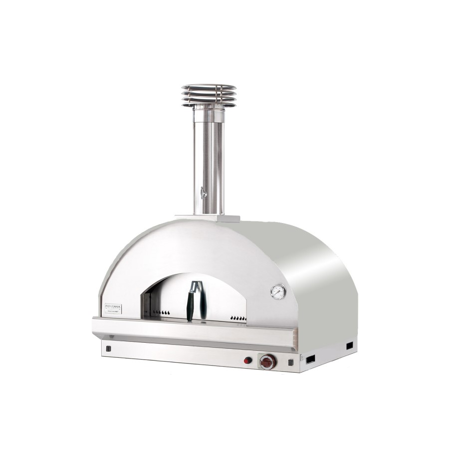 Fontana Mangiafuoco Gas Pizza Oven Outdoor Built In - Stainless Steel