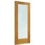 Pre-Finished Ext Oak Double Glazed Pattern 10 Door with Clear Glass - Pre-Finished, 1981 x 762 x 44 mm