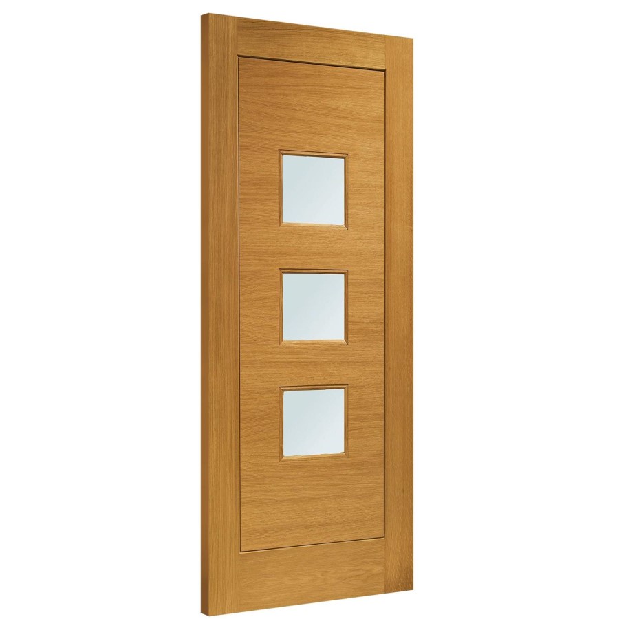 External Oak Cottage Door with Opaque Glass - Pre-Finished - 1981 x 838 x 44mm - Turin Essential - XL Joinery