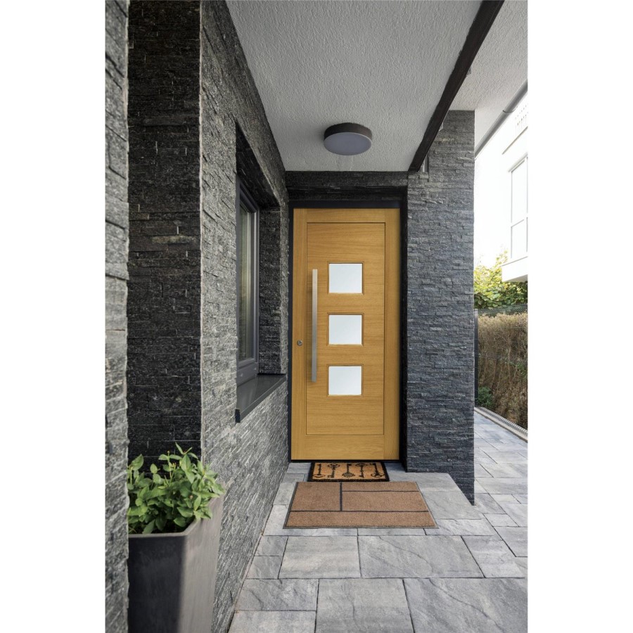 External Oak Cottage Door with Opaque Glass - Pre-Finished - 1981 x 838 x 44mm - Turin Essential - XL Joinery