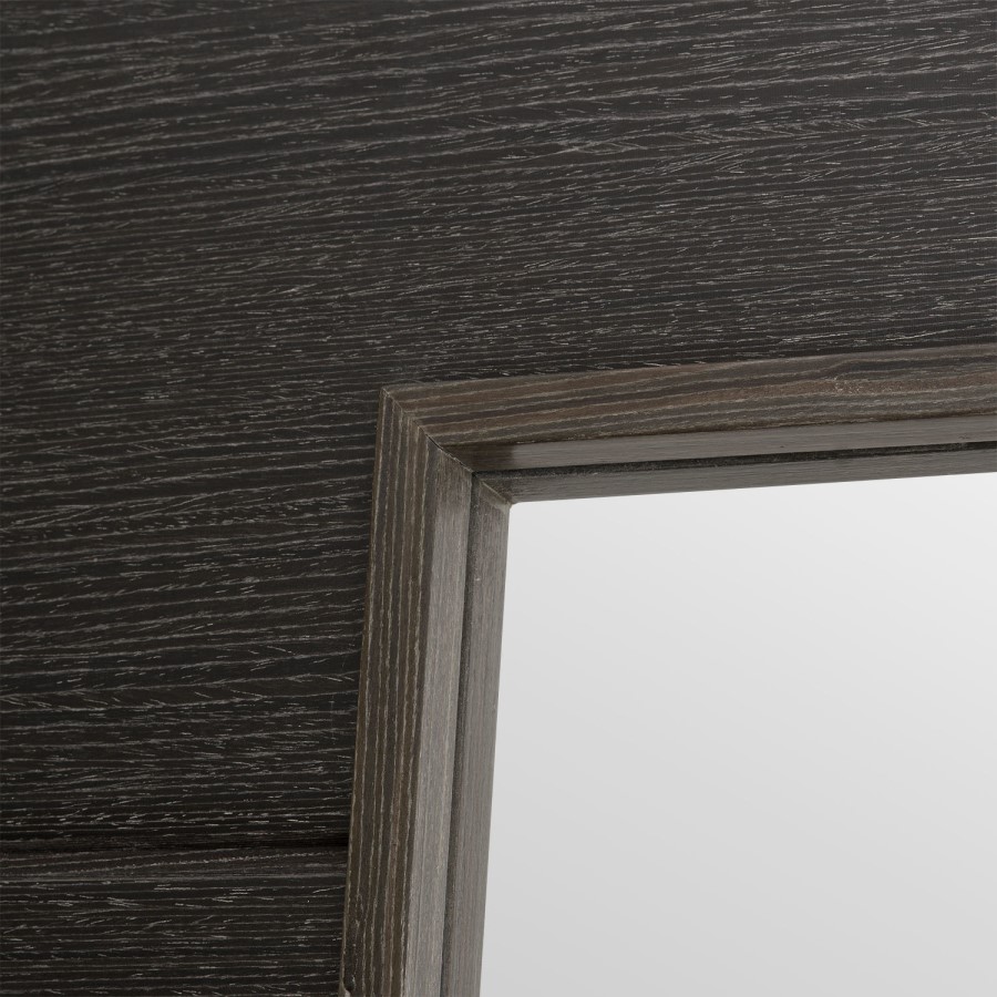 Internal Grey Door with Clear Glass - Pre-Finished - 1981 x 686 x 35mm - Palermo Essential - XL Joinery