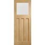 Internal Oak Pre-Finished DX Door with Obscure Glass - Pre-Finished, 1981 x 762 x 35 mm