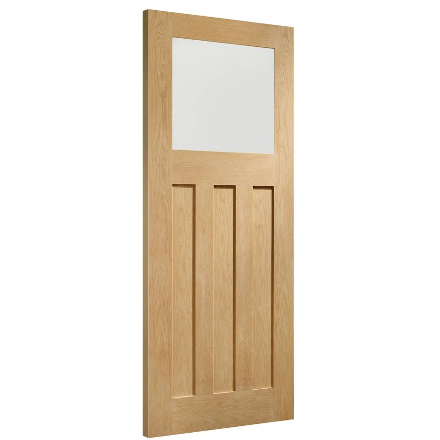 Internal Oak Pre-Finished DX Door with Obscure Glass - Pre-Finished, 1981 x 762 x 35 mm