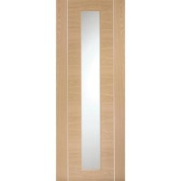 Internal Oak Door with Clear Glass - Pre-Finished - 1981 x 762 x 35mm - Forli Essential - XL Joinery