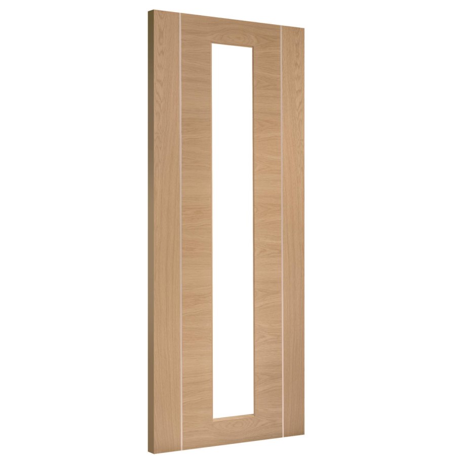 Internal Oak Door with Clear Glass - Pre-Finished - 1981 x 762 x 35mm - Forli Essential - XL Joinery