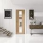 Internal Oak Door with Clear Glass - Pre-Finished - 1981 x 762 x 35mm - Forli Essential - XL Joinery