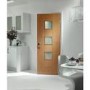 Internal Oak Pre-Finished Messina with Clear Glass - Pre-Finished, 1981 x 838 x 35 mm