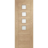 Internal Oak Door with Opaque Glass - Pre-Finished - 2040 x 726 x 40mm - Palermo Essential - XL Joinery