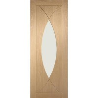 Internal Oak Pre-Finished Pesaro with Clear Glass - Pre-Finished, 1981 x 762 x 35 mm
