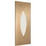 Internal Oak Pre-Finished Pesaro with Clear Glass - Pre-Finished, 1981 x 762 x 35 mm