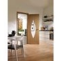 Internal Oak Pre-Finished Pesaro with Clear Glass - Pre-Finished, 1981 x 762 x 35 mm