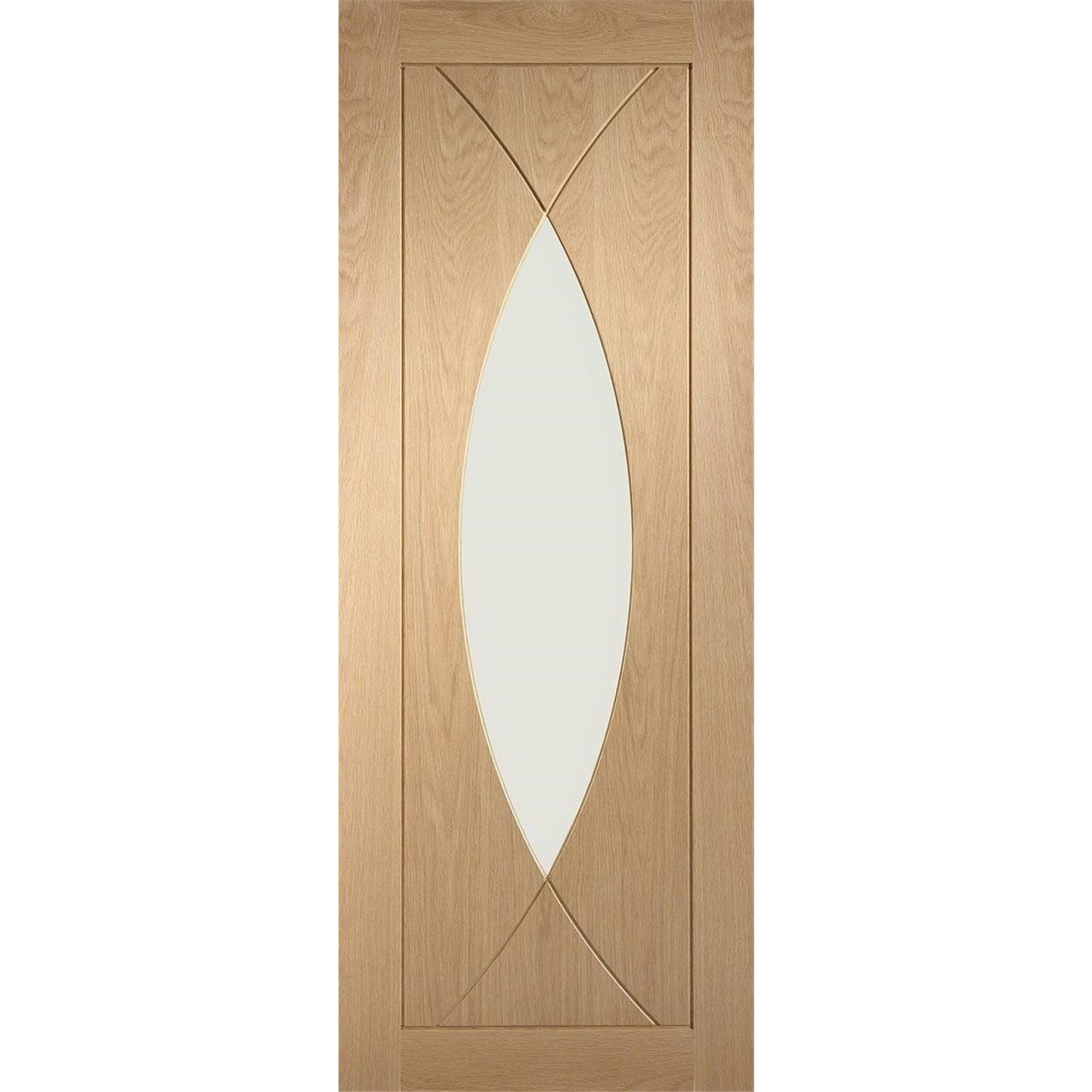 Internal Oak Glazed Door Clear Glass Pre Finished 1981 x 838 x 35mm Pesaro