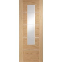 Glazed Internal Oak Pre-Finished Portici Door - Pre-Finished, 1981 x 838 x 35 mm