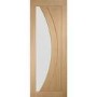 Internal Oak Pre-Finished Salerno with Clear Glass - Pre-Finished, 1981 x 686 x 35 mm