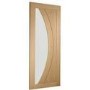 Internal Oak Pre-Finished Salerno with Clear Glass - Pre-Finished, 1981 x 686 x 35 mm