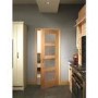 Internal Oak Pre-Finished Shaker 4 Panel Door with  Obscure Glass - Pre-Finished, 1981 x 762 x 35 mm
