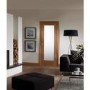 Internal Oak Pre-Finished Pattern 10 Door with Obscure Glass - Pre-Finished, 1981 x 686 x 35 mm