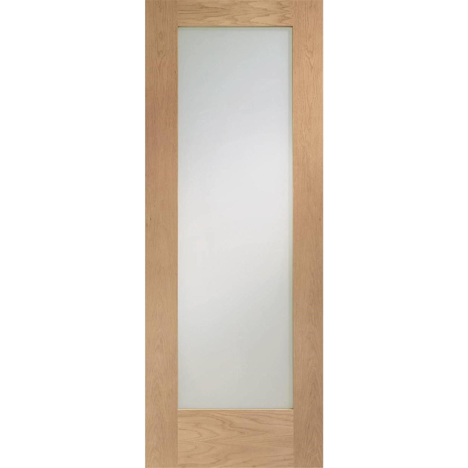Internal Oak Fully Glazed Door Clear Glass Pre Finished 2040 x 826 x 40mm Pattern 10