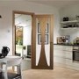 Internal Oak Pre-Finished Verona with Clear Glass - Pre-Finished, 1981 x 762 x 35 mm
