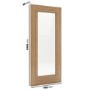 Internal Oak Fully-Glazed Door with Clear Bevelled Glass - Pre-Finished - 1981 x 762 x 35mm - Wellington - XL Joinery