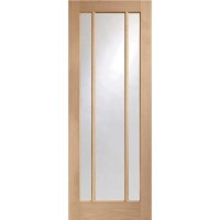 Worcester Pre-Finished Internal Oak Door with Clear Glass - Pre-Finished, 1981 x 762 x 35 mm