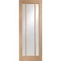 Worcester Pre-Finished Internal Oak Door with Clear Glass - Pre-Finished, 1981 x 762 x 35 mm